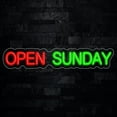 thumbnail image 1 of Open Sunday LED Neon Sign 27"L x 5"H #32539, 1 of 3
