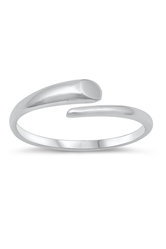 Open Swirl Wave Loop Knot Fashion Ring New .925 Sterling Silver Band Size 9