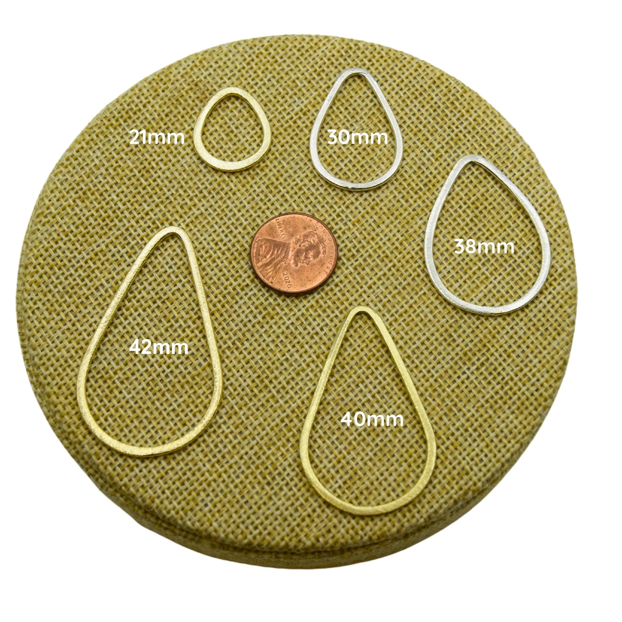 Open Teardrop Plated Copper Components for Jewelry Making Bulk