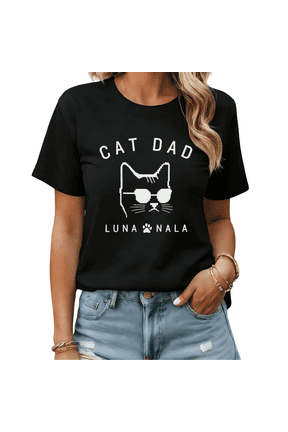 Open The Door Cat Gang Meme Graphic Tees Womans Tshirt Shirts Black White S-5XL Tops