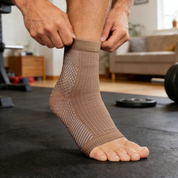 Open-Toe Ankle Compression Socks, Breathable Ankle Support Brace for Sports, Injury Recovery & Stability, Outdoor Compression Foot Sleeve for Men & Women