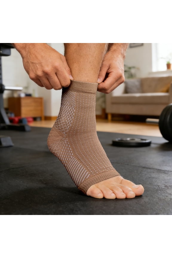 Open-Toe Ankle Compression Socks, Breathable Ankle Support Brace for Sports, Injury Recovery & Stability, Outdoor Compression Foot Sleeve for Men & Women