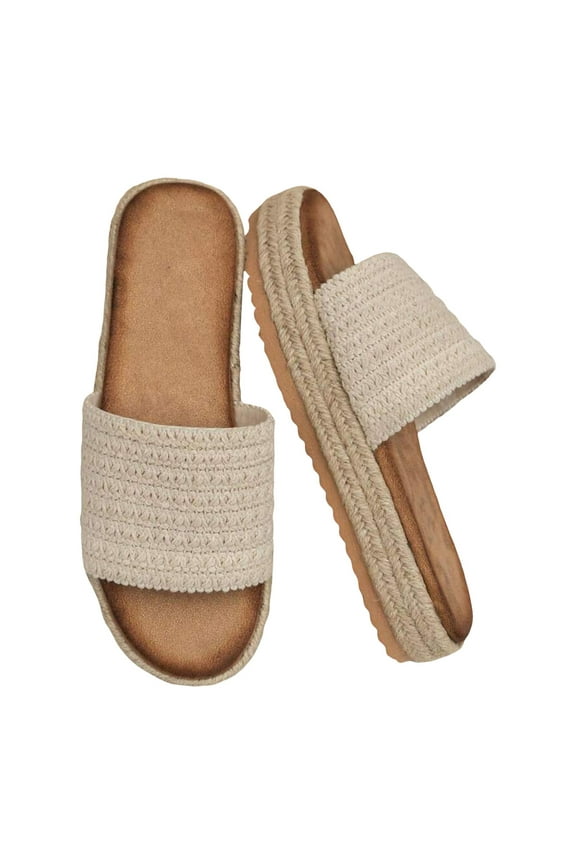 Open Toe Bohemia Sandals Women Espadrille Platform Wedges Beach Casual Slip On