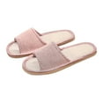 thumbnail image 1 of Open Toe Breathable Slippers,Solid Color Casual Slippers,Spa Slippers for Guests, Hotel, Travel, Unisex Universal Size Washable, 1 of 5