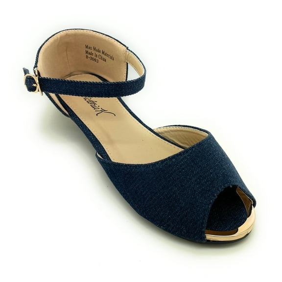 Open Toe Marie Jane in Denim