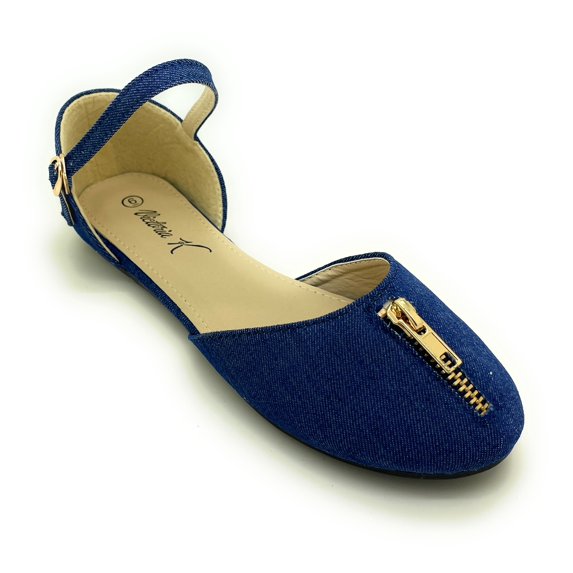 Open Toe Marie Jane in Denim