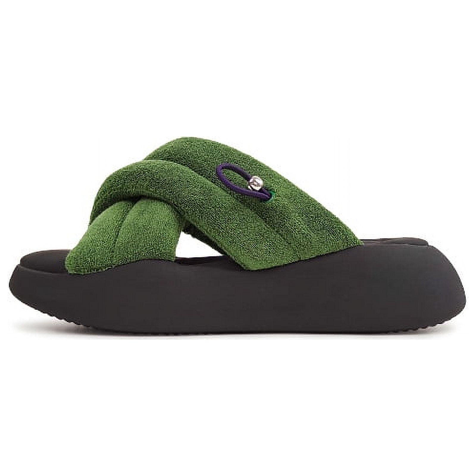 Open Toe Slippers for women Indoor, Cozy Cross strap Womens House Slippers Summer Slip On, Comfy