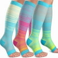 thumbnail image 1 of Open Toe Socks for Women & Men , Toeless Contraction Sock Knee High Support Stockings, 1 of 3