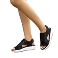 thumbnail image 1 of Open Toe Tennis Shoes, Contrast Paneled Cutout Lace-Up Muffin Sandals, Women Causal Summer Toe Platform Sneaker Sandals, 38, 1 of 6