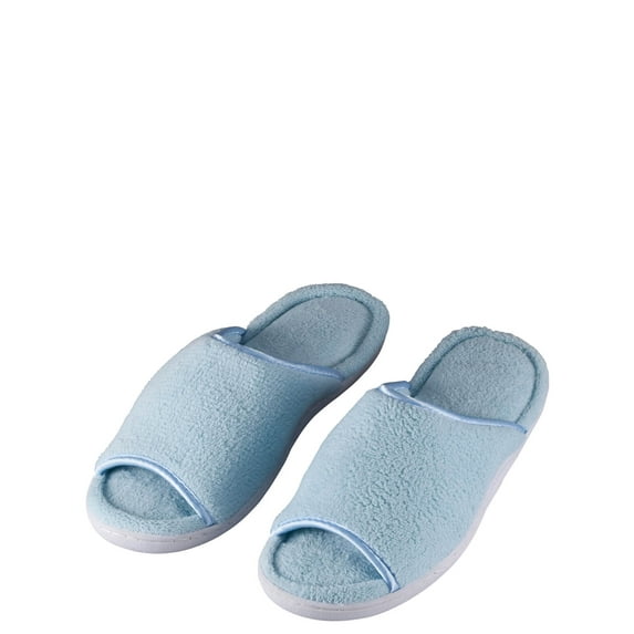 Open-Toe Terry Slipper