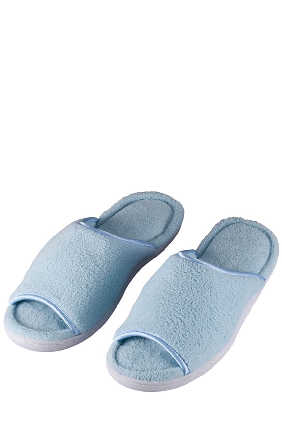 Open-Toe Terry Slipper