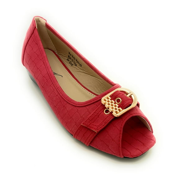 Open Toe Wedge Flat