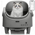 thumbnail image 1 of Open-Top Automatic Cat Litter Box, Self Cleaning Cat Litter Box with App Control & Weight Monitoring, 10.5L Large Capacity for Multiple Cats, Ultra-Quiet & Odor Control, 1 Rolls Refill Bags Included, 1 of 8