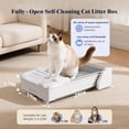 thumbnail image 1 of Open Top Automatic Litter Box with Waste Bin, XXL  Cleaning for Large Cats, 1 of 8
