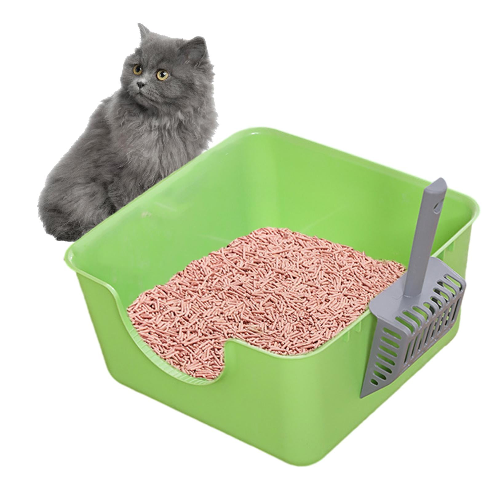 Open Top Pet Litter Box for Small and Large Cats Cat Litter Container
