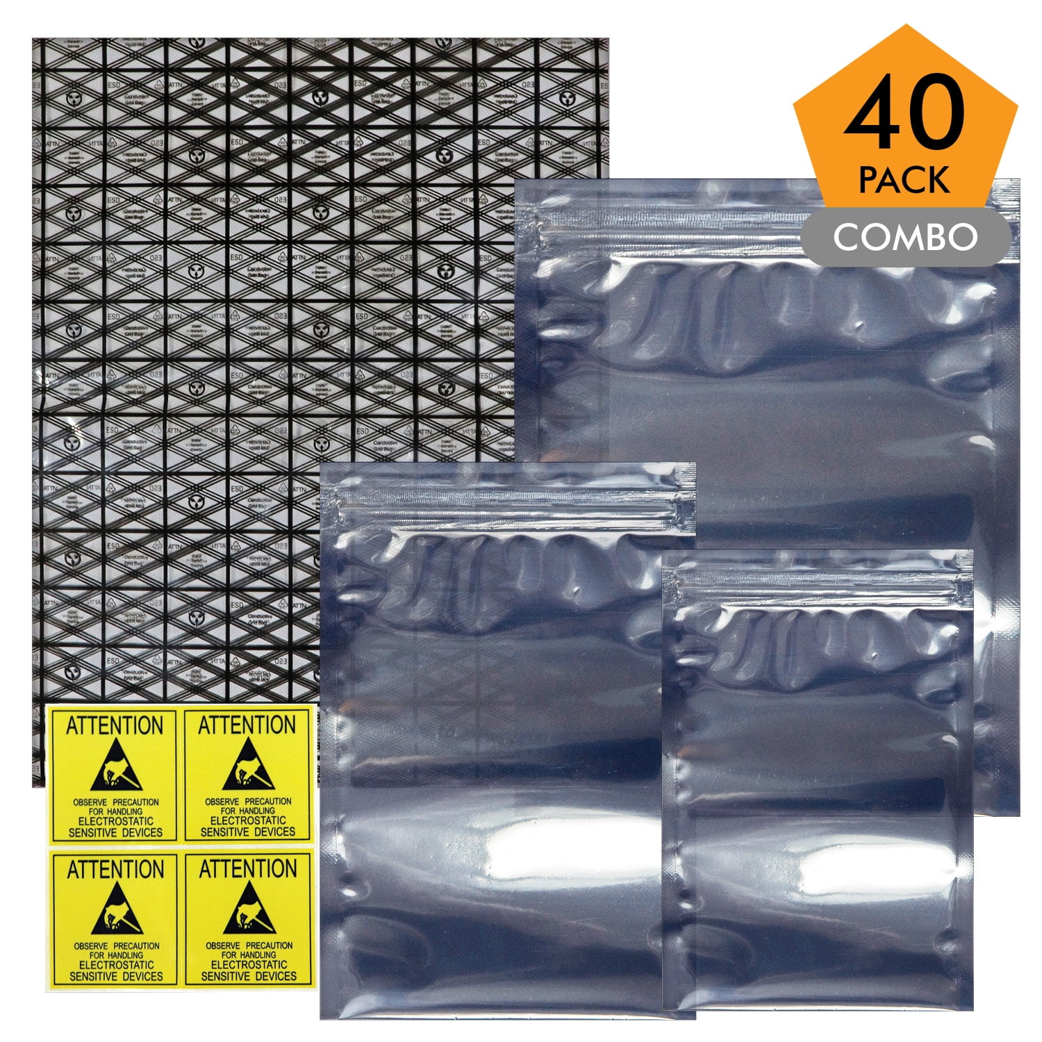 Anti Static Bags 30pcs Small Antistatic Resealable ESD Bag for 3.5 Hard  Drive 2.5 Solid State Drive ESD Shielding Storage Zipper HDD Bags for  Electronics Devices (30pcs Mixed Sizes) 