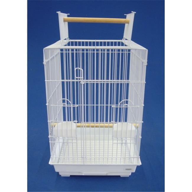 Image showcasing Open Top Small Parrot Cage in White - Walmart.com