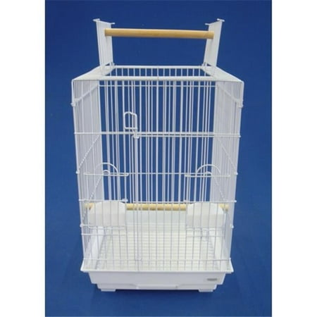 Open Top Small Parrot Cage in White