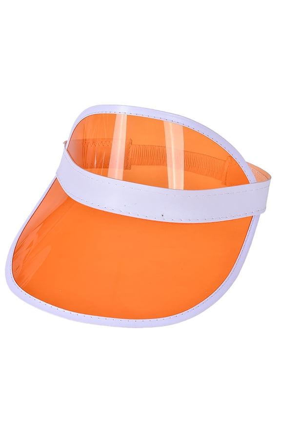 Open Top Sun Visor Hat, UV Protection Adjustable Cap for Running and Outdoor Sports, Breathable Summer Sun Hat for Men and Women-Orange