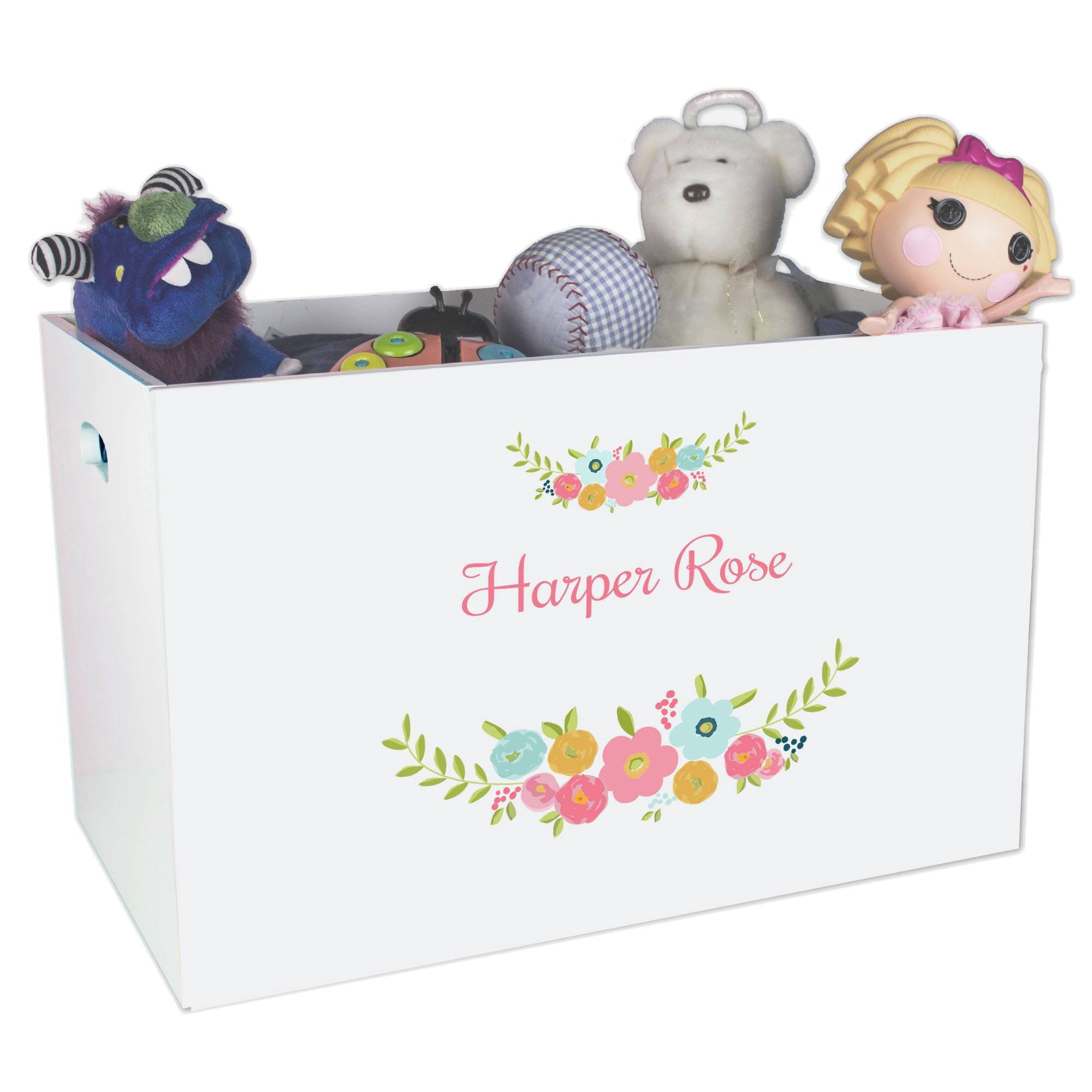 Open Top Toy Box - Spring Floral
