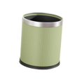 thumbnail image 1 of Open Top Trash Can Kitchen Trash Bin Dustbin Rustic Waste Container Waste Can Garbage Can for Home Dining Room Dorm Farmhouse Cream Green, 1 of 8