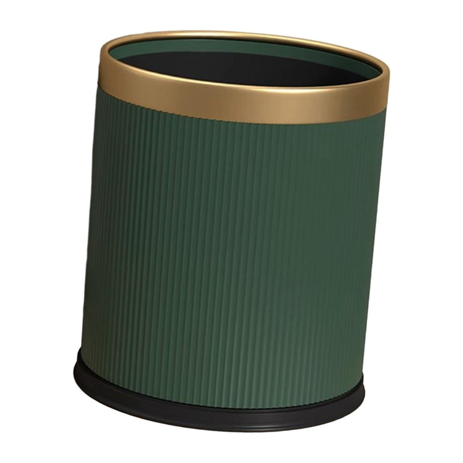 Open Top Trash Can Kitchen Trash Bin Dustbin Rustic Waste Container Waste Can Garbage Can for Home Dining Room Dorm Farmhouse Deep Green