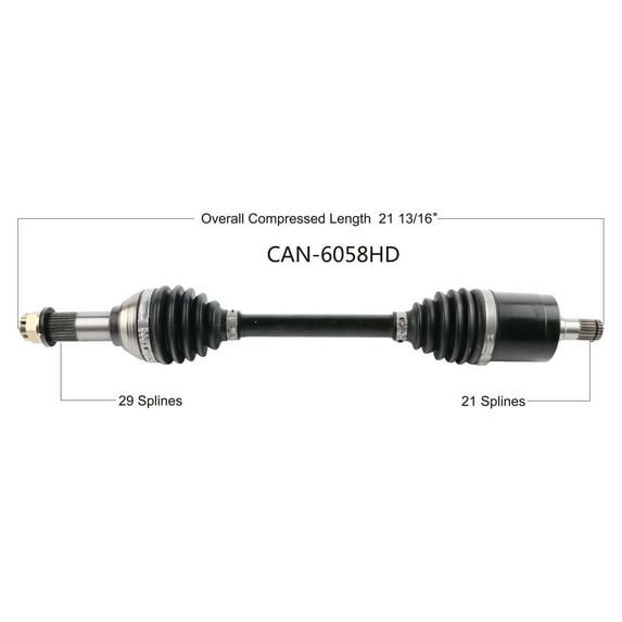 Open Trail HD 2.0 Axle Front Right Compatible With Can-Am Maverick Trail 800 2018-2020