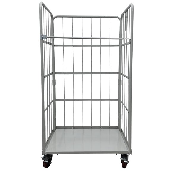 Open Type Foldable Warehouse Logistics Rolling Trolley Collapsible Open Storage Transport Cart