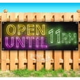 thumbnail image 1 of Open Until 11PM 13 oz Vinyl Banner With Metal Grommets, 1 of 4