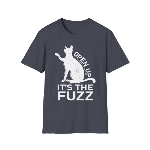 Open Up It's The Fuzz Funny Cat Silhouette T-Shirt