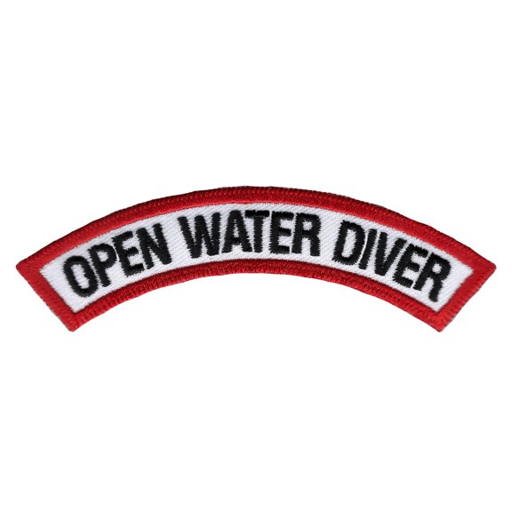 Open Water Scuba Certification Chevron Embroidered Iron-On Patch