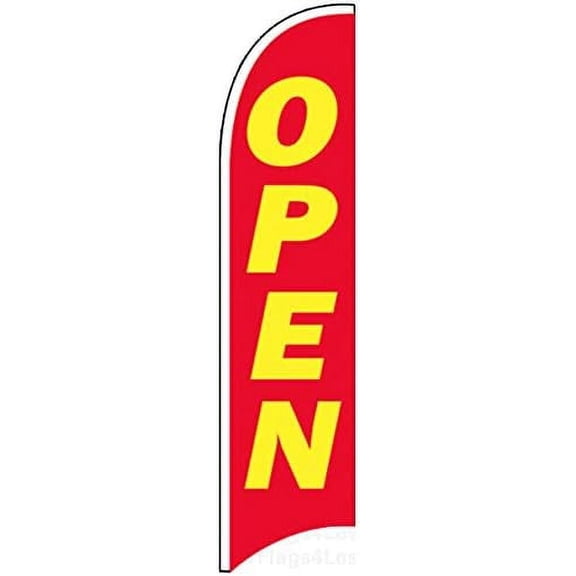 Open Windless Swooper Flag Banner Sign 2.5x11.5 ft Tall (Flag ) rb