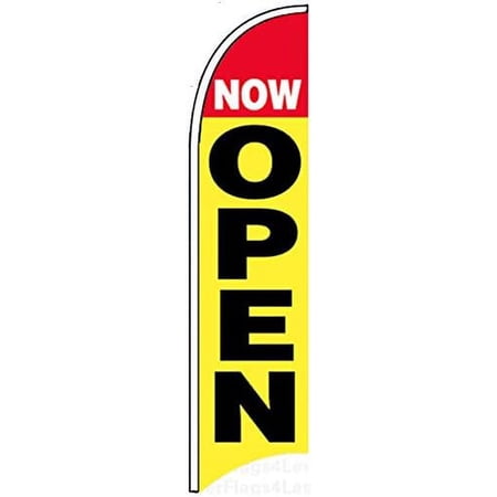 Open - Windless Swooper Flag Banner Sign 2.5x11.5 ft Tall (Flag ) yb