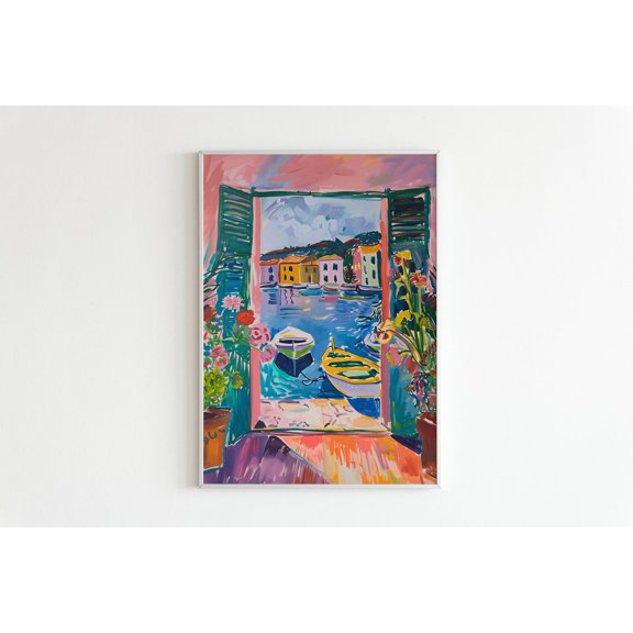 Open Window Modern Wall Art Colorful Home Office Home Decor Unframed Paper Print