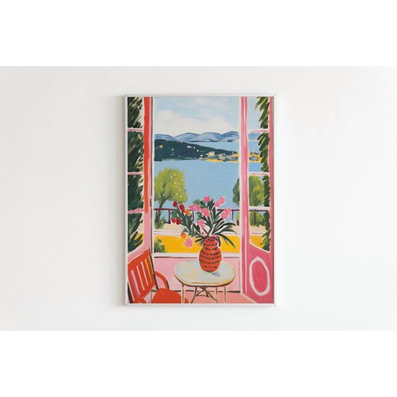 Open Window Wall Art Colorful Modern Home Decor Unframed Paper Print