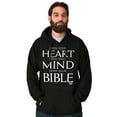 thumbnail image 1 of Open Your Heart Mind Bible Faith Unisex Plus Fleece Graphic Hoodie Brisco Brands 3X, 1 of 5