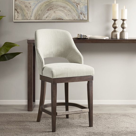 Open back design, 360-degree rotation / Add charm to dining area with counter stool