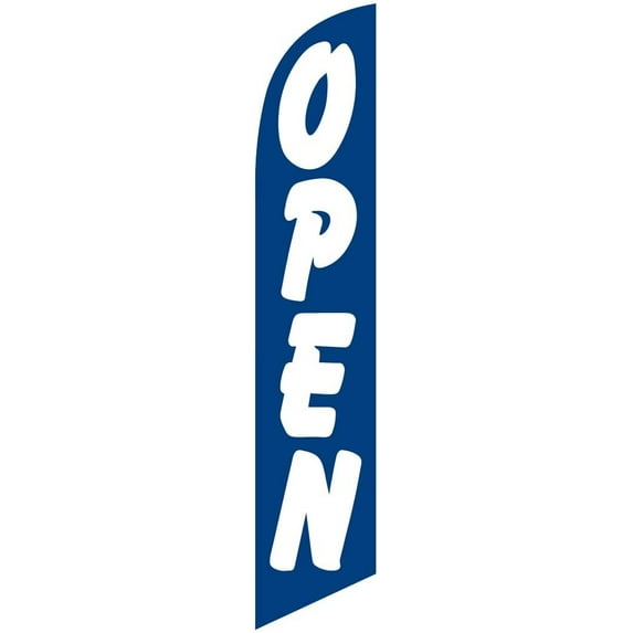 Open blue/white Feather Banner Swooper Flag - Replacement FLAG ONLY