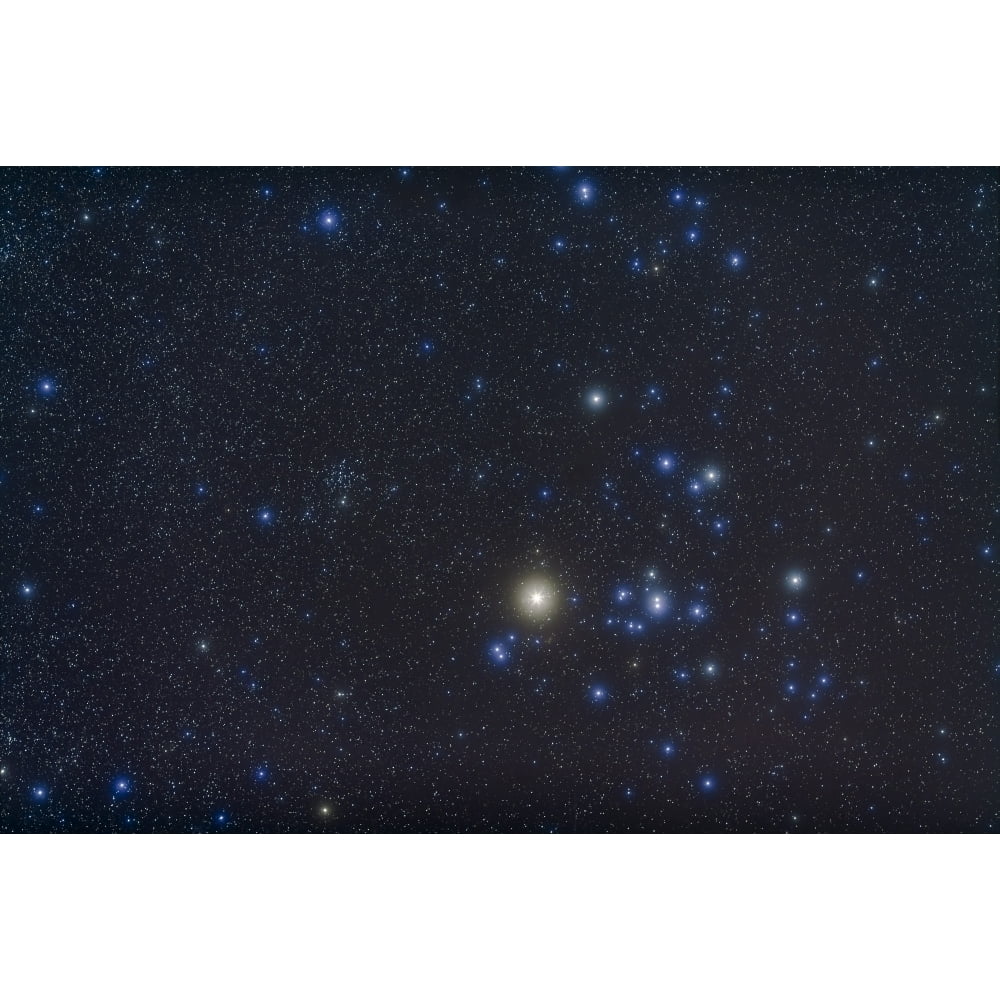 Open cluster Hyades and giant star Aldebaran in the constellation of ...