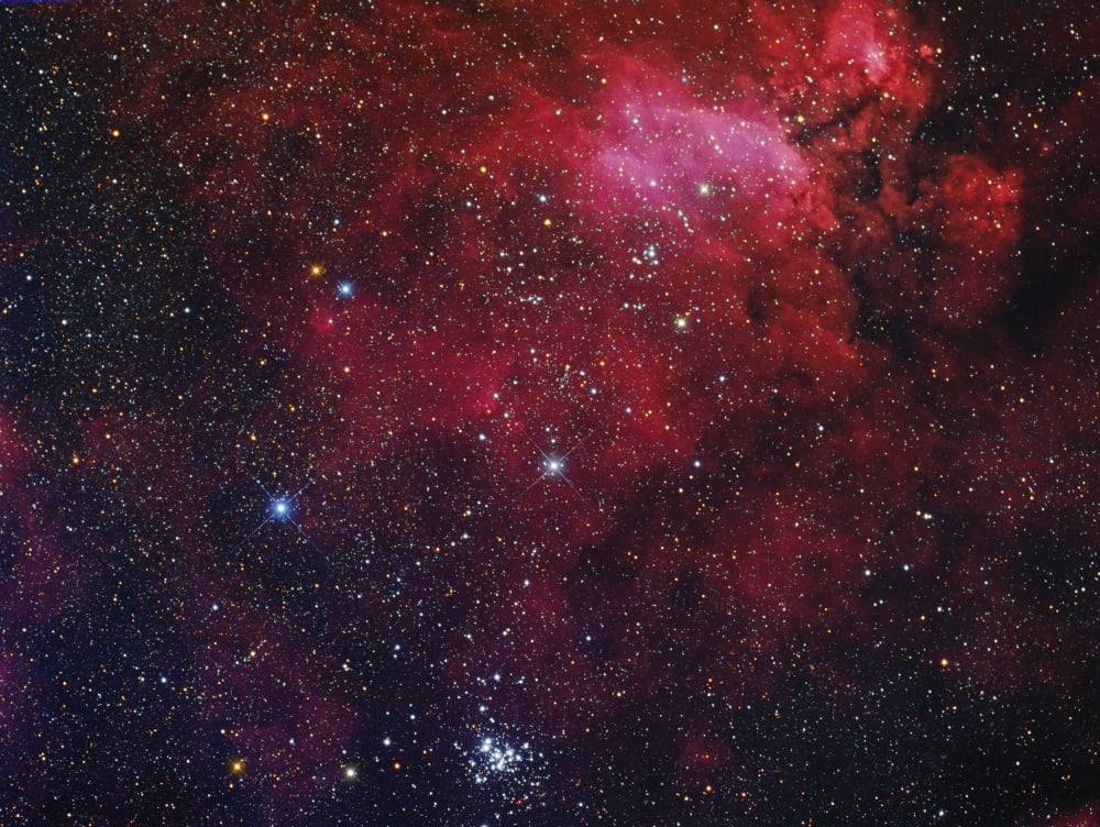Open cluster NGC 6231 the Prawn Nebula and surroundings Canvas Art - Roberto ColombariStocktrek Images (16 x 12)