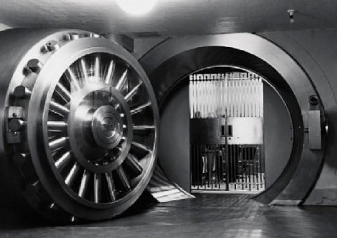 Open door of bank vault Canvas Art - (18 x 24)