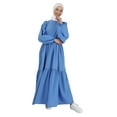 thumbnail image 1 of Open indigo - Crew neck - Unlined - Modest Dress - Benin, 1 of 5