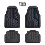 Open Road Sport Car Floor Mats, 4-Piece All-Weather Rubber Mats, Universal Fit