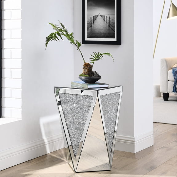 Open storage mirrored table | Suitable for various rooms to organize small things | Is easy to clean and doesn't need assembly