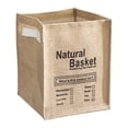 thumbnail image 1 of Open-top Jute Fabric Storage Organizer, Convenient Open-top Storage, Minimalist Aesthetic Style, Easy Item Access, Laundry Room, Bedroom, Kitchen, Storage Bin, Fabric Storage Container,, 1 of 8