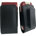 thumbnail image 1 of Open top Rugged leather case with Pinch clip that rotates fits Alcatel Go Flip 3, 1 of 6