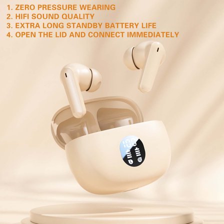 OpenEgo True Wireless Bluetooth Earbuds - IPX5 Waterproof, 60H Playtime with Digital Display, Noise Cancelling Mic, Secure Fit for Running, Gym, Sports (Black,White,New Skin)