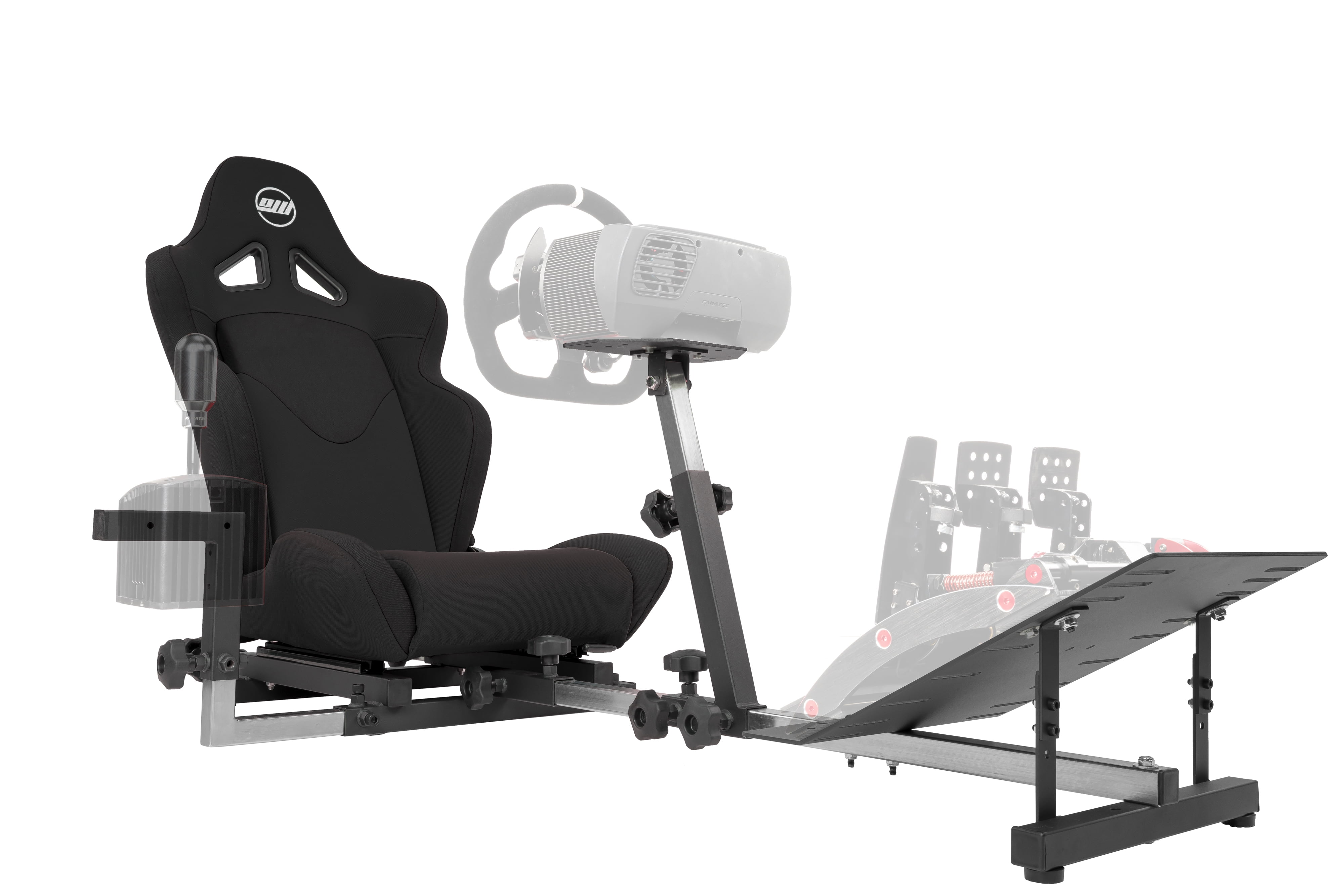 OpenWheeler GEN3 Racing Wheel Stand Cockpit Black on Black | Fits All Logitech G923 | G29 | G920 | Thrustmaster | Fanatec Wheels | Compatible with Xbox One, PS4, PC Platforms