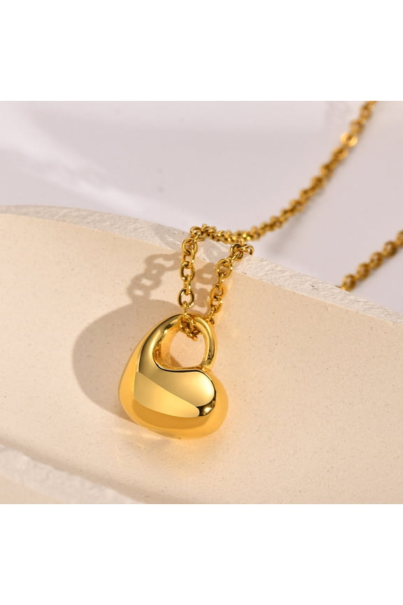 Openable 316L Surgical Stainless Steel Memorial Urn Ashes Pendants Heart Golden 15.2x13mm 316L Surgical Stainless Steel