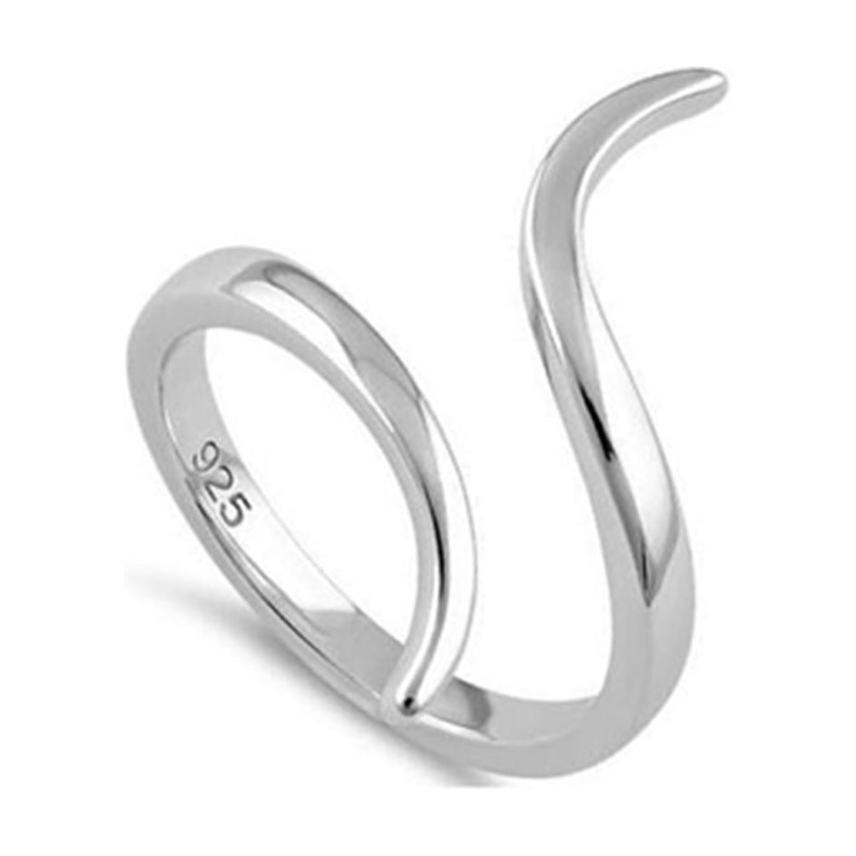 Openable Rings Mooneye Openable Band Art Deco 925 Sterling Silver Platinum Plated ...